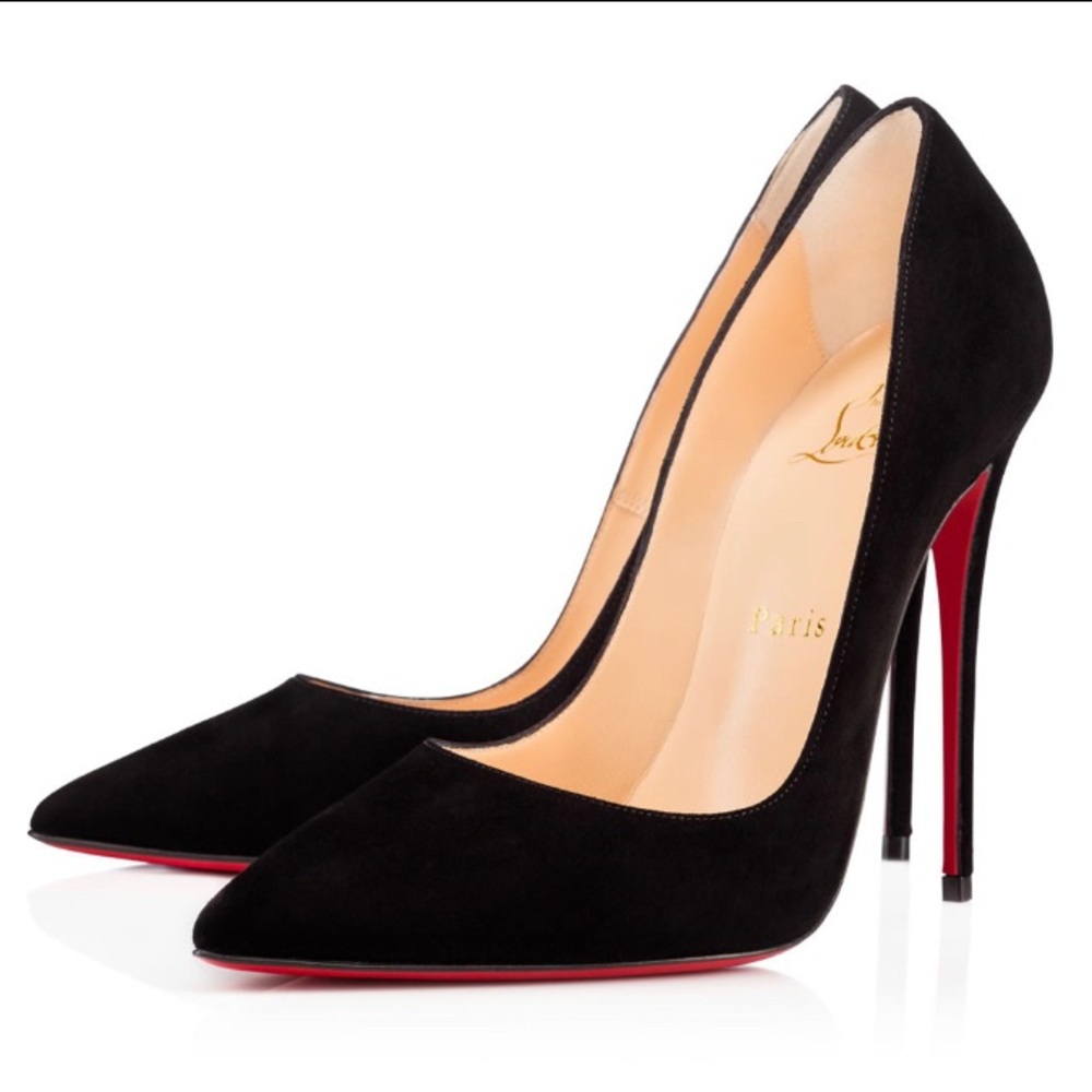 Christian Louboutin So Kate Black Suede Pumps
